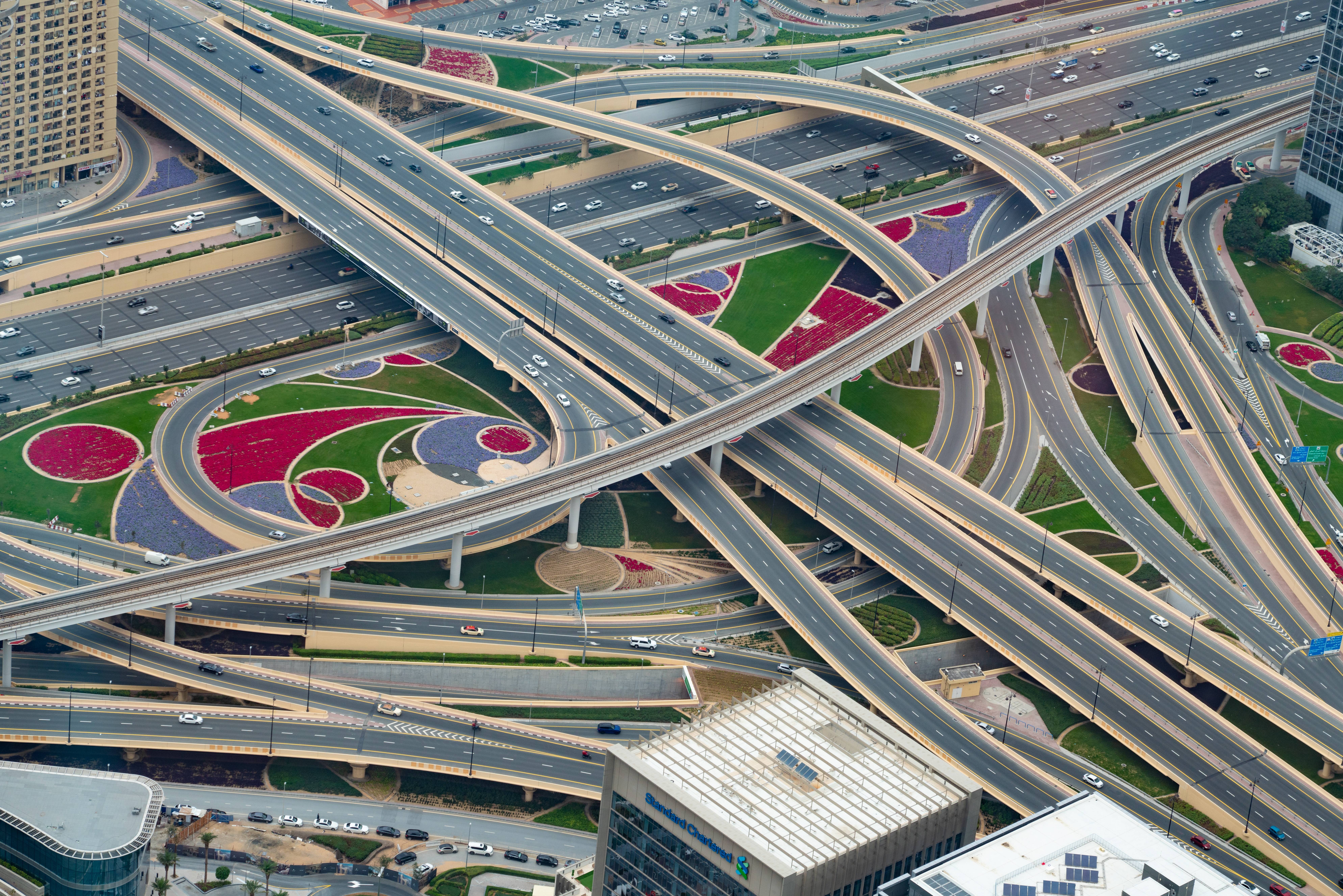 Crossroad seen from Burj Kalifa